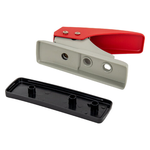 Дырокол на 1 отверстие KW-trio, до 12 листов, ассорти (красный, синий, зеленый), 921, -921