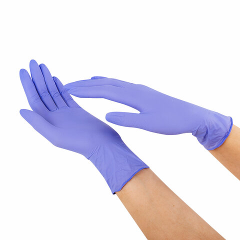 Перчатки нитриловые смотровые SFM Stable-Work/SUPERSOFT N 135, Германия, 50 пар (100 штук), размер 6-7, S (малый)