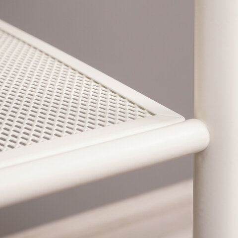 Стеллаж на металлокаркасе "Валенсия-14", 455х300х1205 мм, 4 полки, белый, СТВ14 Б