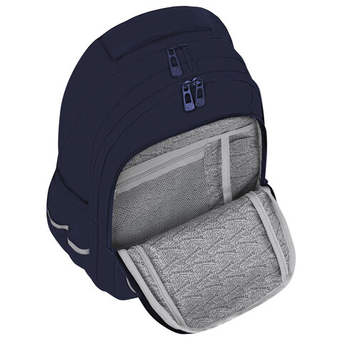 Рюкзак BRAUBERG INTENT, 2 отделения, 4 кармана, "Navy blue", 39х27х14 см, 273113