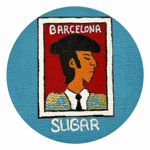 Холсты на магните круглые НАБОР 4 шт., 7,5 см, 280 г/м2, 100% хлопок, BRAUBERG ART CLASSIC, 192332