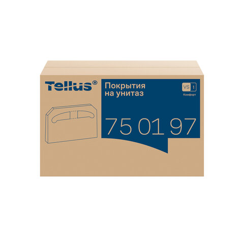 Покрытия на унитаз Tellus/TORK (Система V1), 1/2 сложения, КОМПЛЕКТ 250 шт., 37х41 см, Advanced, белые, 750197