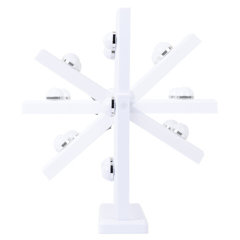 Зеркало для макияжа гримерное, 6 LED-ламп, 3 режима свечения, размер 21х29 см, работа от USB или 4хAA, цвет белый, WBZ (ВБЗ), 609334