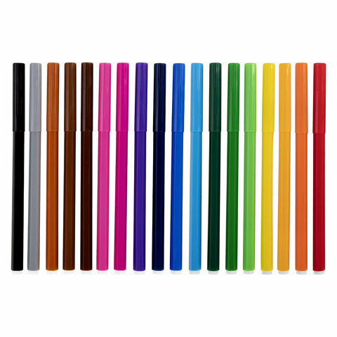 Фломастеры 18 ЦВЕТОВ CENTROPEN "Пингвины", смываемые, вентилируемый колпачок, 7790/18ET, 7 7790 1886