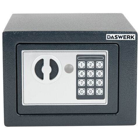 Сейф мебельный DASWERK (ДАСВЕРК) SC-170EL (170х230х170 мм), электронный замок, графит, 291338