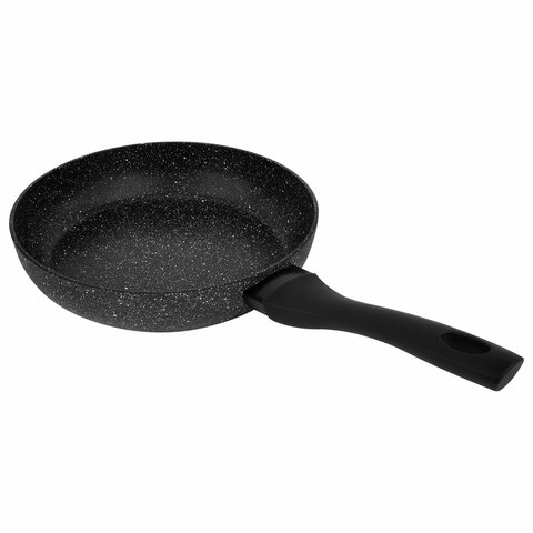 Сковорода 24 см, антипригарное покрытие, soft-touch ручка, SCOVO "Hi-Black", HB-003