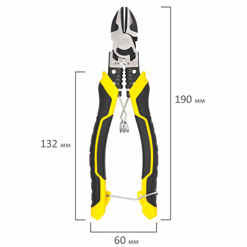 Бокорезы многофункциональные 10 в 1, 190 мм, CR-V – хромванадиевая сталь, ГРАНДМАСТЕР, SC-190, 671256