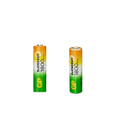 Батарейки аккумуляторные GP ReEnergy Ni-Mh пальчиковые КОМПЛЕКТ 2 шт., AA (HR6), 1800 mAh, 180AAHCRGY, 180AAHCRGY-2CRC