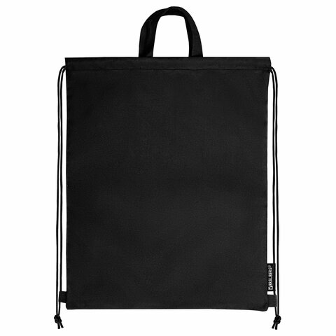 Мешок для обуви BRAUBERG большой удобный с ручкой, 51х41 см, "Total Black", 273454