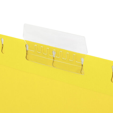 Подвесные папки A4/Foolscap (404х240 мм) до 80 л., КОМПЛЕКТ 10 шт., желтые, картон, STAFF, 270935