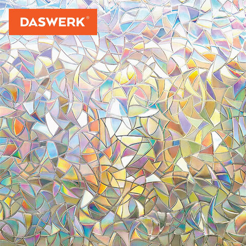 Пленка на окно самоклеящаяся статическая БЕЗ КЛЕЯ, солнцезащитная, 45х150 см, "Витраж", DASWERK (ДАСВЕРК), 607968