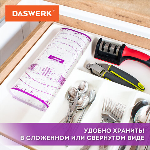 Коврик силиконовый для раскатки/запекания 30х40 см, фиолетовый, DASWERK (ДАСВЕРК), 608423