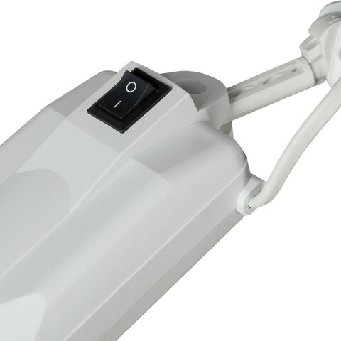 Настольная лампа светильник Дельта на струбцине, ЛЮМИНЕСЦЕНТНАЯ, цоколь 2G7, 11 Вт, серый