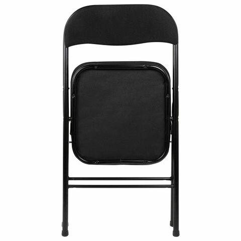 Стул складной BRABIX "Golf CF-007", чёрный каркас, чёрная ткань, гофрокороб, 533025