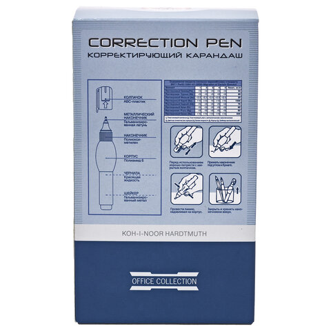 Ручка-корректор KOH-I-NOOR, 9 мл, металлический наконечник, 737294K