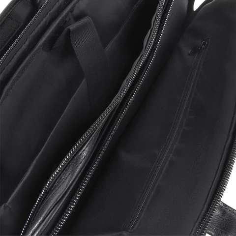 Сумка портфель BRAUBERG CARBON с отделением для ноутбука 15-16", 2 отделения, экокожа, черная, 32х41х12 см, 240399