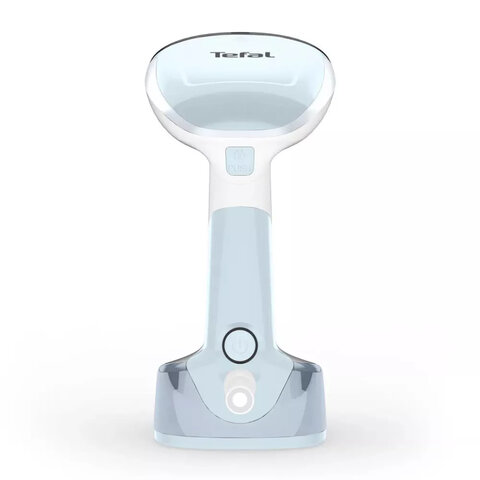 Отпариватель ручной TEFAL DT3041E1, 1300 Вт, пар 20 г/мин, резервуар 0.12 л, 1 режим, белый/голубой, 1830008776