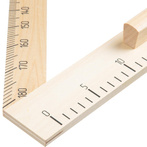 Транспортир для классной доски (транспортир классный), деревянный 40 см, 180 градусов, МОЖГА, С176