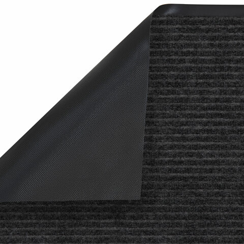 Коврик придверный 40х60 см, ЧЕРНЫЙ, влаго-грязезащитный, 450 г/м2, ребристый, PRIMILA (ПРИМИЛА) EXTRA, 701027