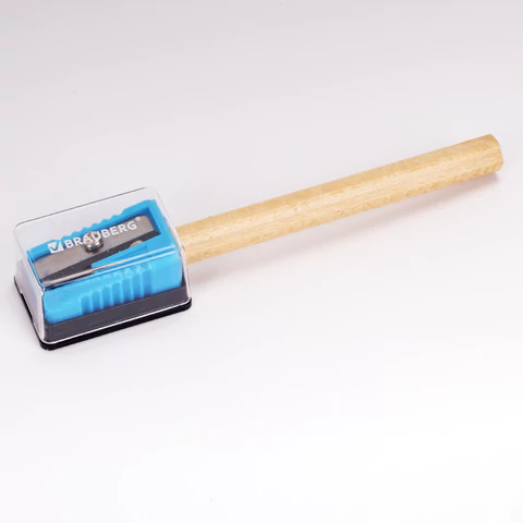 Точилка BRAUBERG "Assistant Mini", с контейнером, пластиковая, корпус ассорти, 228458
