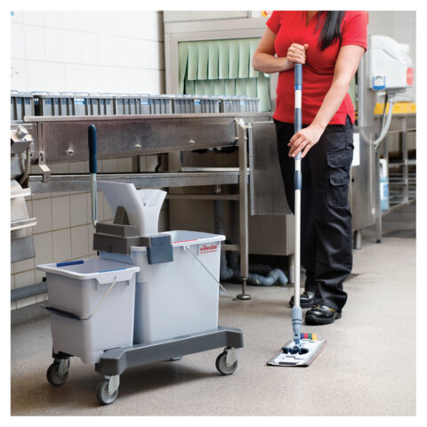 Держатель-флаундер 40 см, для плоских МОПов (ТИП У/К, К, УВ), черенки типов А и B, VILEDA "УльтраСпидПро", 147593