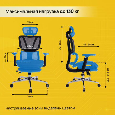 Кресло BRABIX PREMIUM "Evolution ER-700", подножка, слайдер, синхромеханизм, сетка, черное, 532947