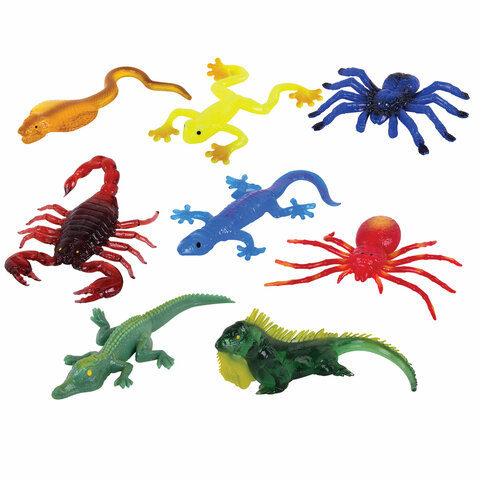 Фигурка-антистресс тянучка "Тропические обитатели", ассорти 8 видов, JOLLY JOT (ДЖОЛЛИ ДЖОТ), 665943