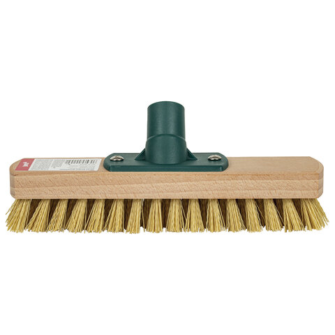 Щетка для уборки шробер (скраббер) ширина 23 см, щетина 2,5 см, деревянная, крепление еврорезьба, YORK, 300