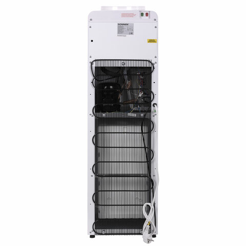 Кулер для воды SONNEN FSC-03AC, напольный, НАГРЕВ/ОХЛАЖДЕНИЕ КОМПРЕССОР, шкаф, 3 крана, белый, 455419