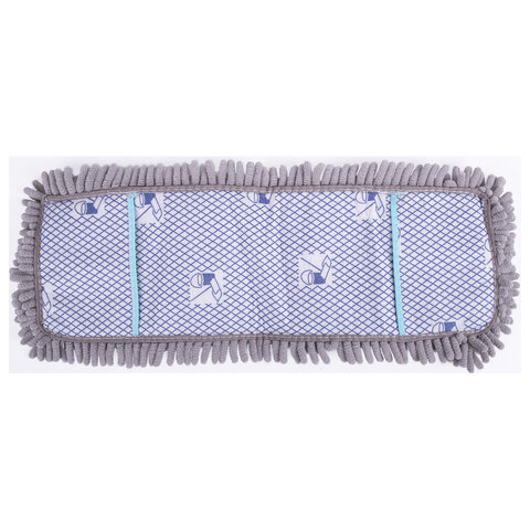 Насадка МОП плоская для швабры/держателя 42 см, карманы, ворсистая микрофибра, LAIMA HOME, 606799