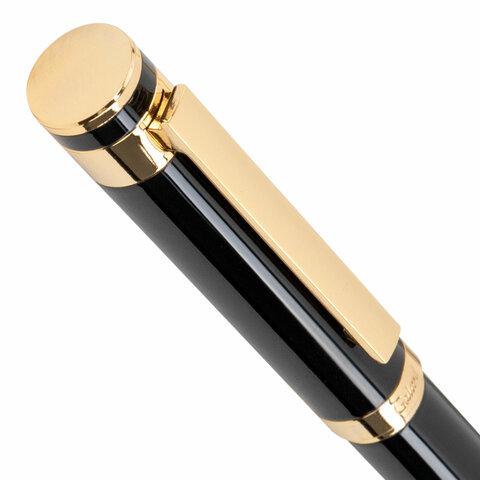 Ручка подарочная шариковая GALANT "Bernini", корпус черный, детали золото, узел 0,7 мм, линия письма 0,5 мм, синяя, 144177