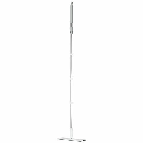 Швабра с отжимом и ведром 12л/9л двухкамерное, 2 насадки микрофибра, карманы с 2-х сторон, рукоятка 134-154см белый NeoMop XL, LAIMA,609149