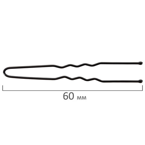 Шпильки для волос НАБОР 20 шт., 6 см, чёрный, MONTE VITA (МОНТЕ ВИТА), 457103