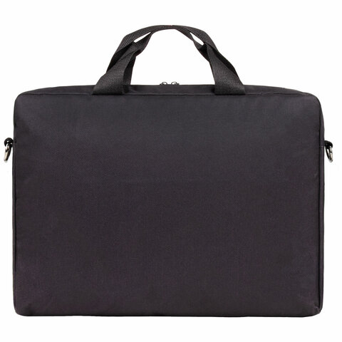 Сумка портфель HEIKKI MAXIMUM (ХЕЙКИ) с отделением для ноутбука 17,3", черная с серой вставкой, 34х44х6 см, 272590