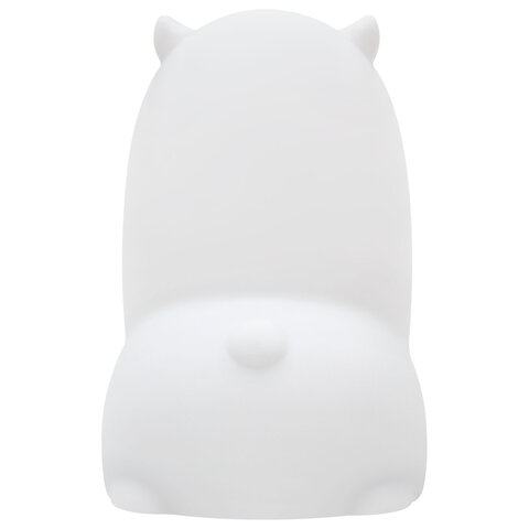 Ночник силиконовый LED "Альпака" 85x103x130 мм, белый свет/RGB, таймер, USB, аккумулятор 400 мАч, DASWERK (ДАСВЕРК), 238934