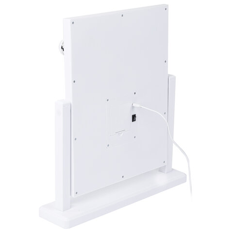 Зеркало для макияжа гримерное, 6 LED-ламп, 3 режима свечения, размер 21х29 см, работа от USB или 4хAA, цвет белый, WBZ (ВБЗ), 609334