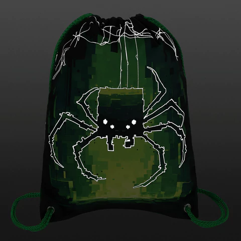 Мешок для обуви BRAUBERG PREMIUM, карман, подкладка, светоотражайка, 43х33 см, "Digital spider", 273444