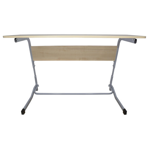 Стол-парта 2-местный регулируемый "Олимп", 1200х500х640-760 мм, рост 4-6, серый каркас, ЛДСП клён