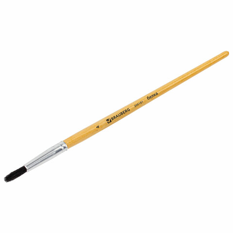 Кисть BRAUBERG, белка, круглая, № 4, 200181