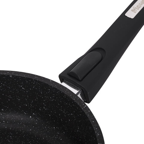 Набор посуды (сковорода 26 см, кастрюля 5 л, ковш 1,7 л, 2 съемных ручки, 2 крышки), МЕЧТА "Гранит Black", 001802