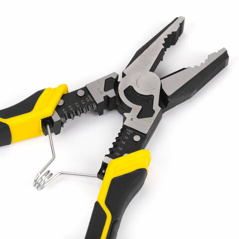 Плоскогубцы многофункциональные 14 в 1, 217 мм, CR-V - хромванадиевая сталь, ГРАНДМАСТЕР, PL-217, 671255