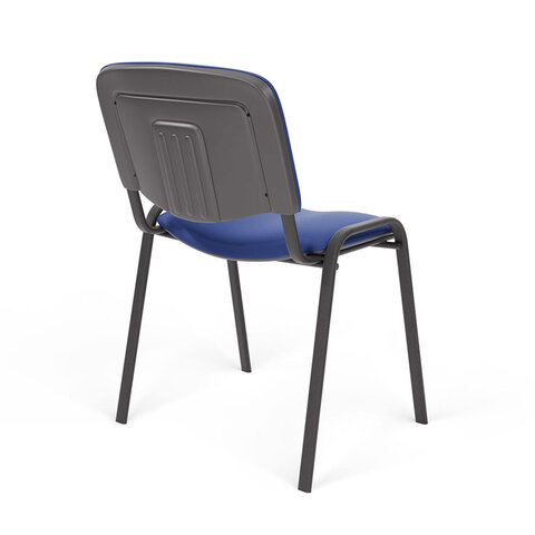Стул для персонала и посетителей "ИЗО", черный каркас, кожзам синий, Z-06