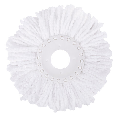 Швабра с отжимом и ведром 7л/5л, отжим центрифуга / рукоятка, 2 круглые насадки, крепление кольцо, синий, LAIMA 603624