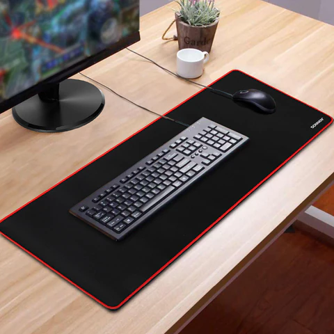 Коврик для мыши и клавиатуры большой SONNEN "BLACK TITAN XXL" 900х400х3 мм, черный, 513959