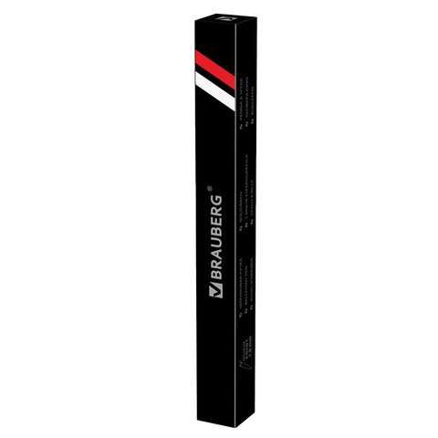 Ручка подарочная шариковая BRAUBERG "Perfect Black", корпус черный, узел 1 мм, линия письма 0,7 мм, синяя, 141416