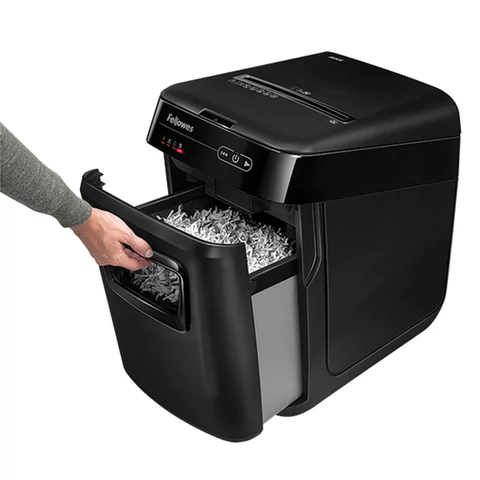 Уничтожитель (шредер) FELLOWES AUTOMAX 200C, 4 уровень секретности, фрагменты 4х38 мм, 200 листов, корзина 32 литра, FS-465, FS-46536