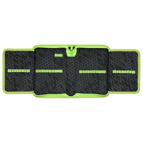 Пенал BRAUBERG, 1 отделение, 2 откидные планки, полиэстер, 21х14 см, "Gunsight", 271517