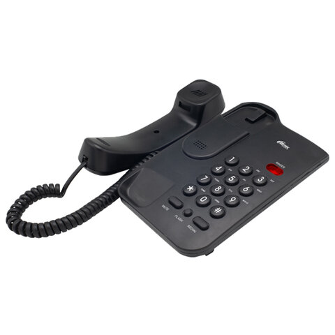 Телефон RITMIX RT-311 black, световая индикация звонка, тональный / импульсный режим, повтор, черный, 80002231