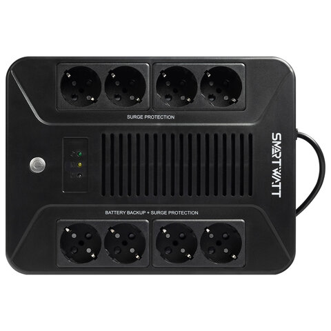 Источник бесперебойного питания SMARTWATT UPS SAFE PRO 1050, 1050 ВА (630 Вт), 8 розеток, 3703020270006