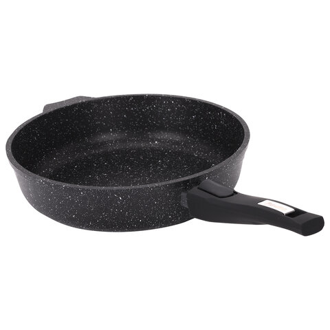 Набор посуды (сковорода 26 см, кастрюля 5 л, ковш 1,7 л, 2 съемных ручки, 2 крышки), МЕЧТА "Гранит Black", 001802